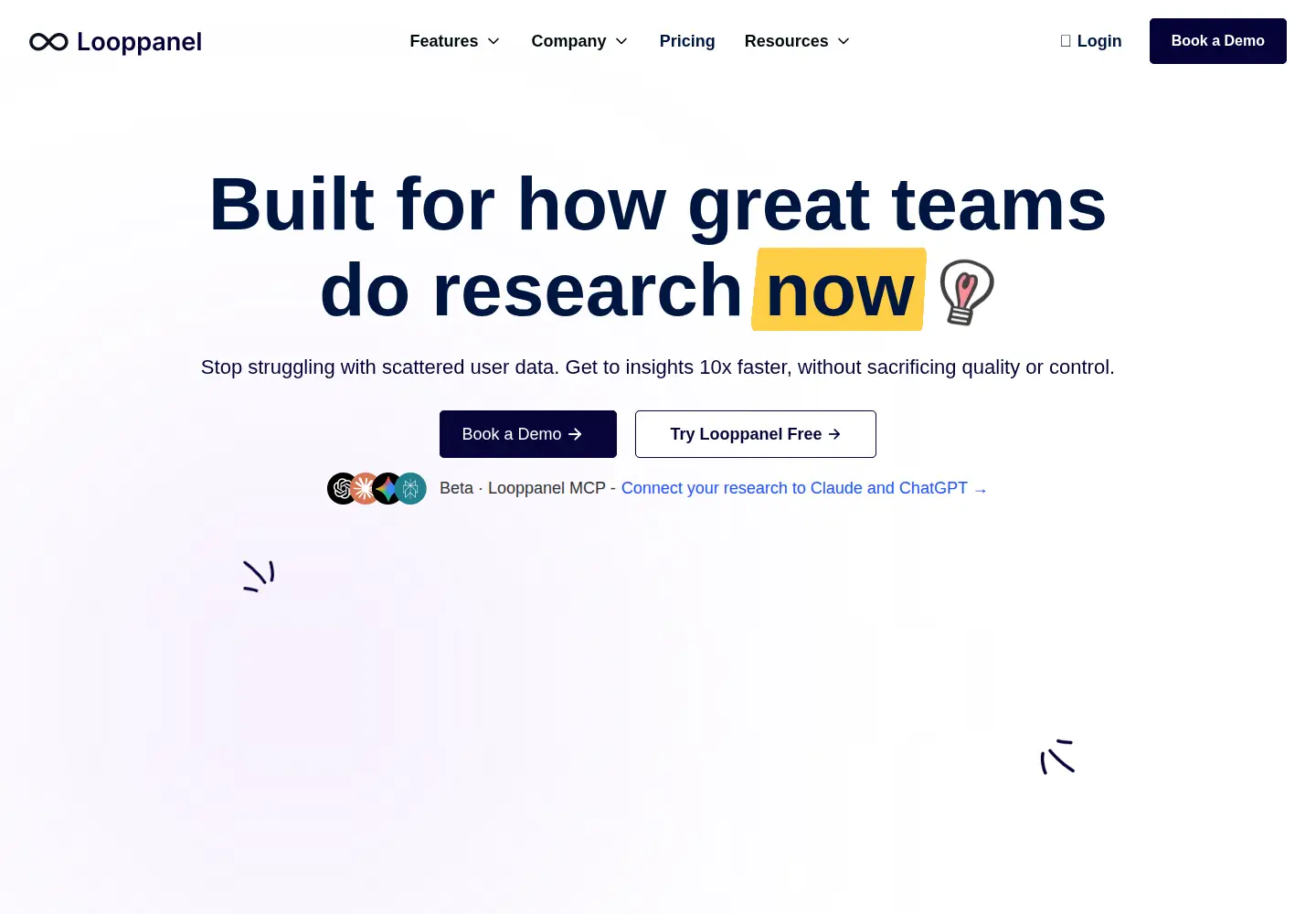 Captured homepage of looppanel.com in the current scan