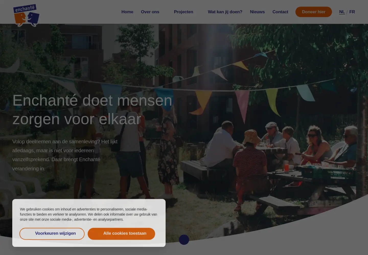 Screenshot of enchantevzw.be