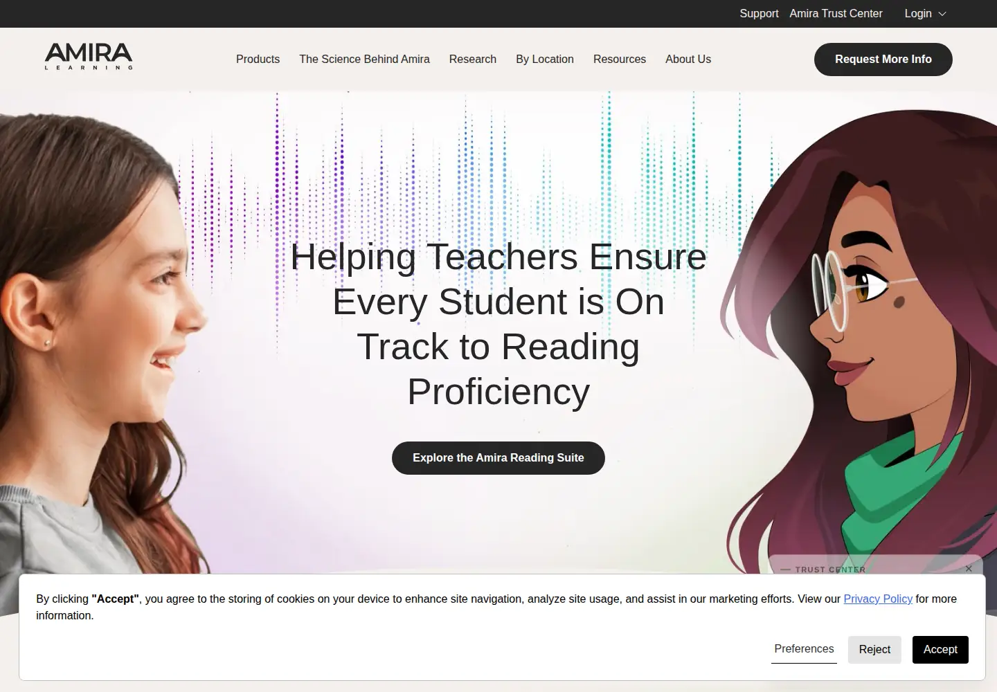 Screenshot of amiralearning.com