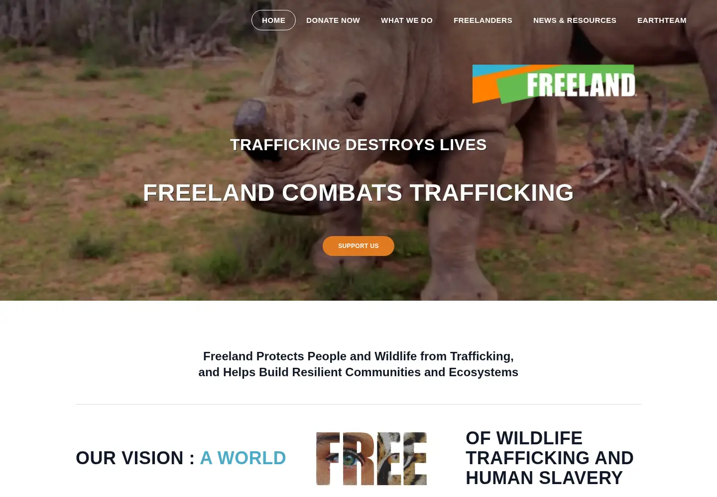 Screenshot of freeland.org