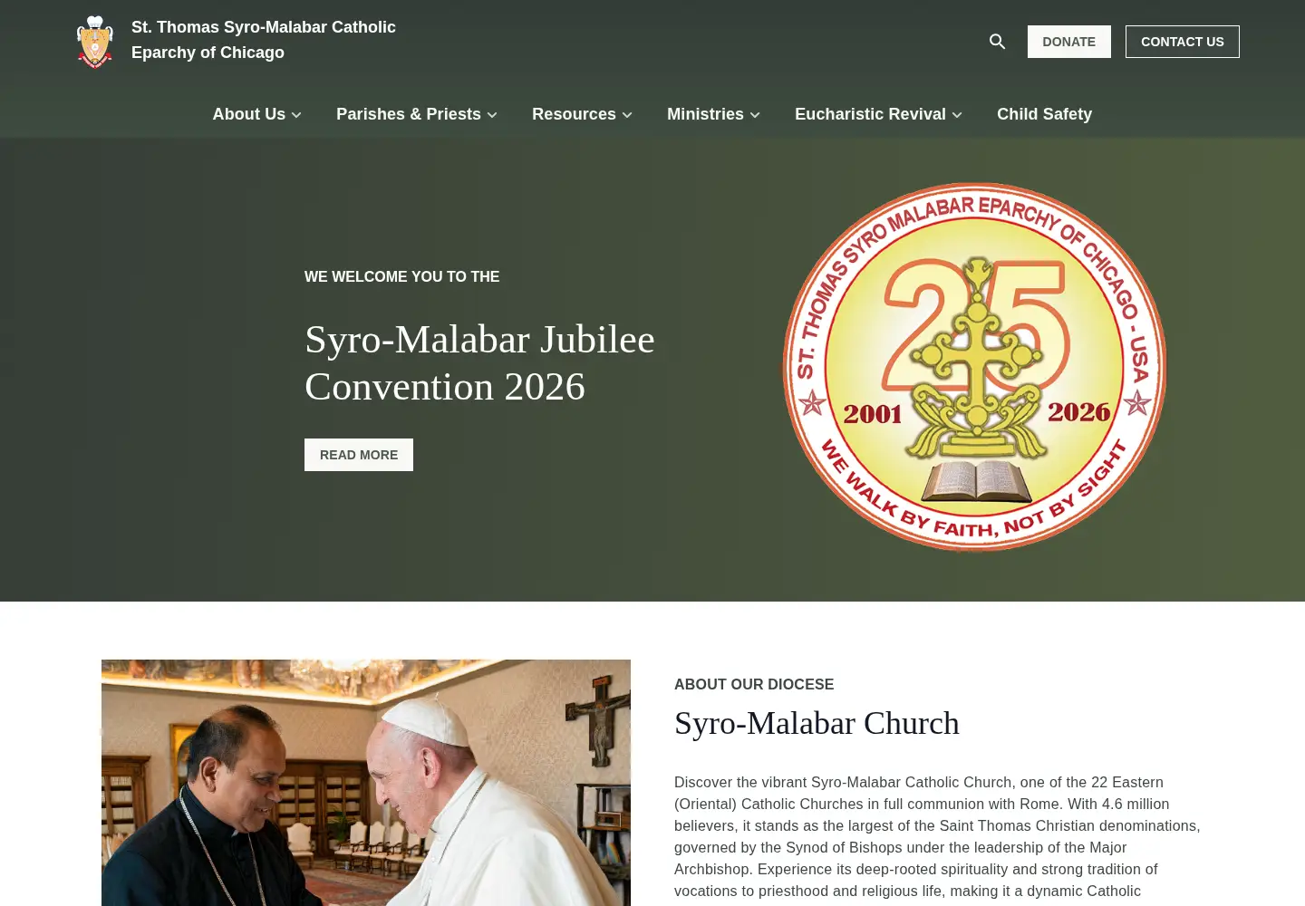 Screenshot of stthomasdiocese.org