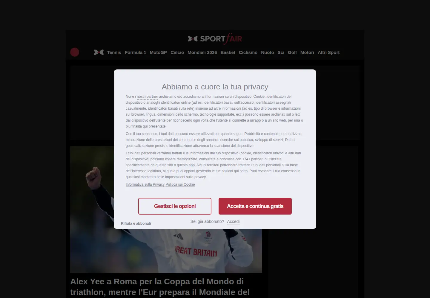 Screenshot of sportfair.it