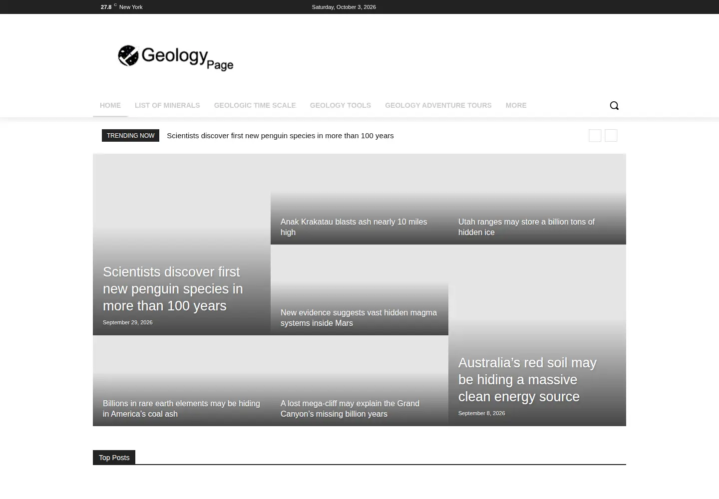 Screenshot of geologypage.com
