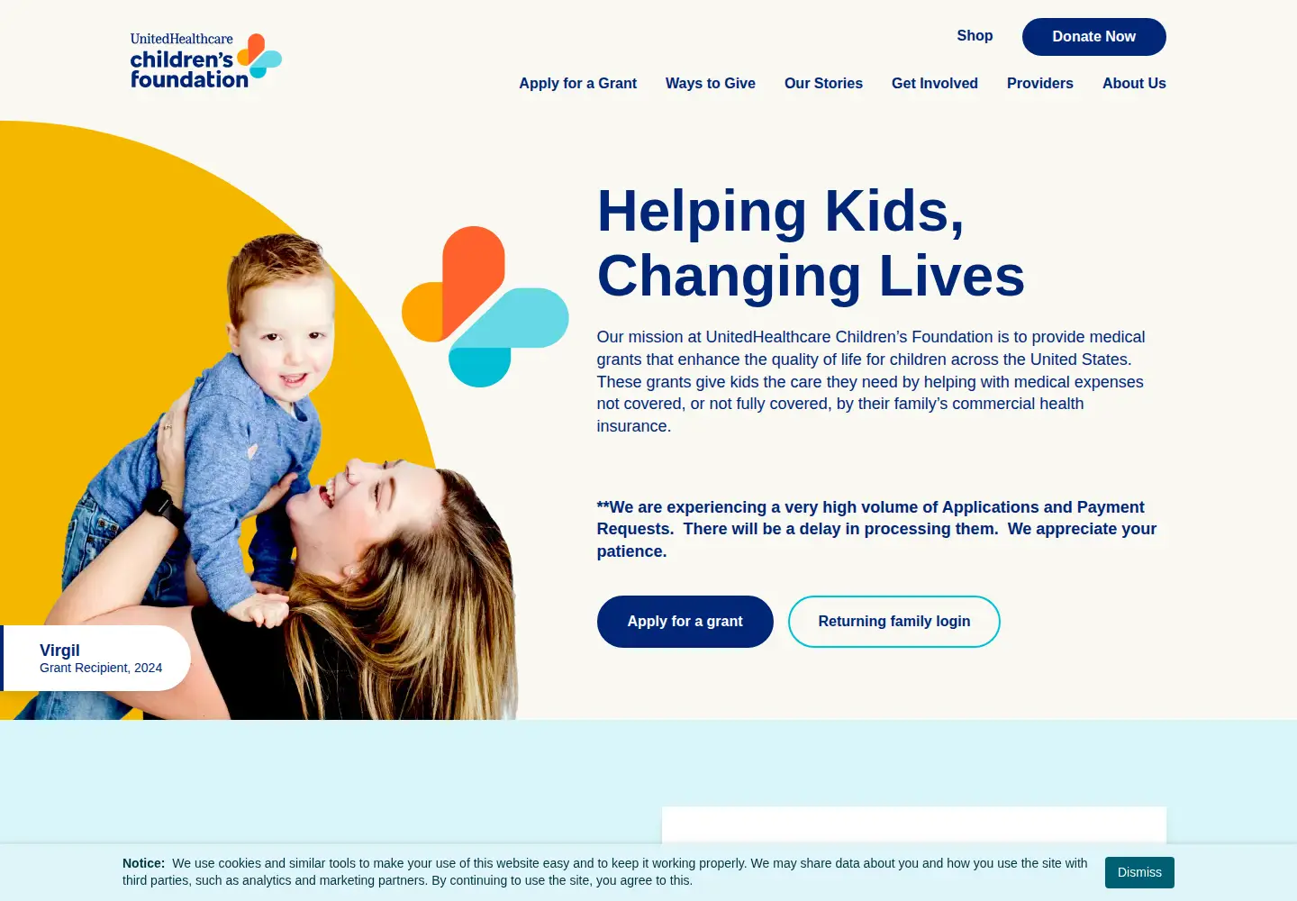 Screenshot of uhccf.org
