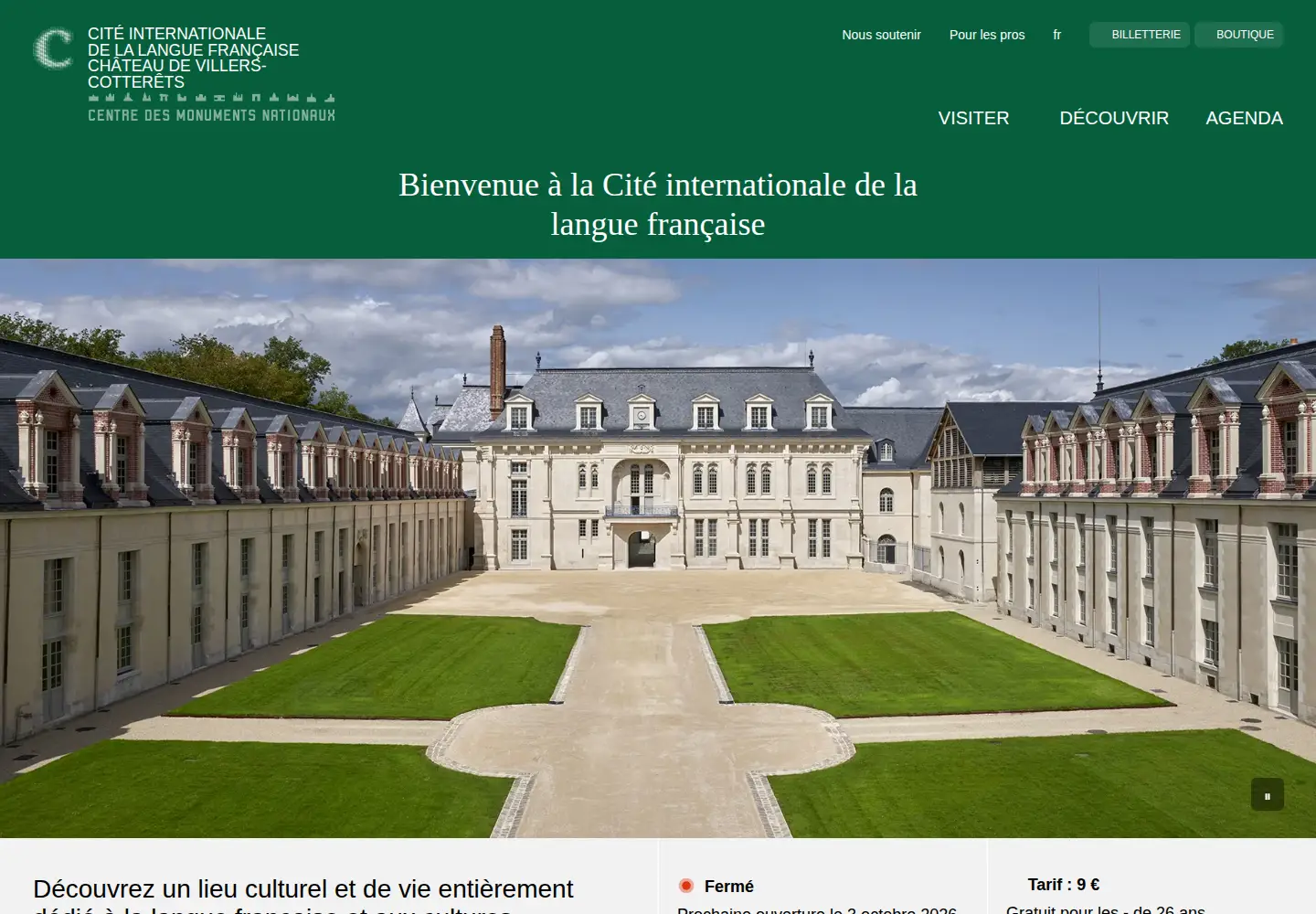 Screenshot of cite-langue-francaise.fr