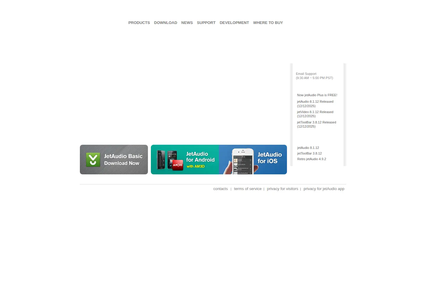 Screenshot of jetaudio.com