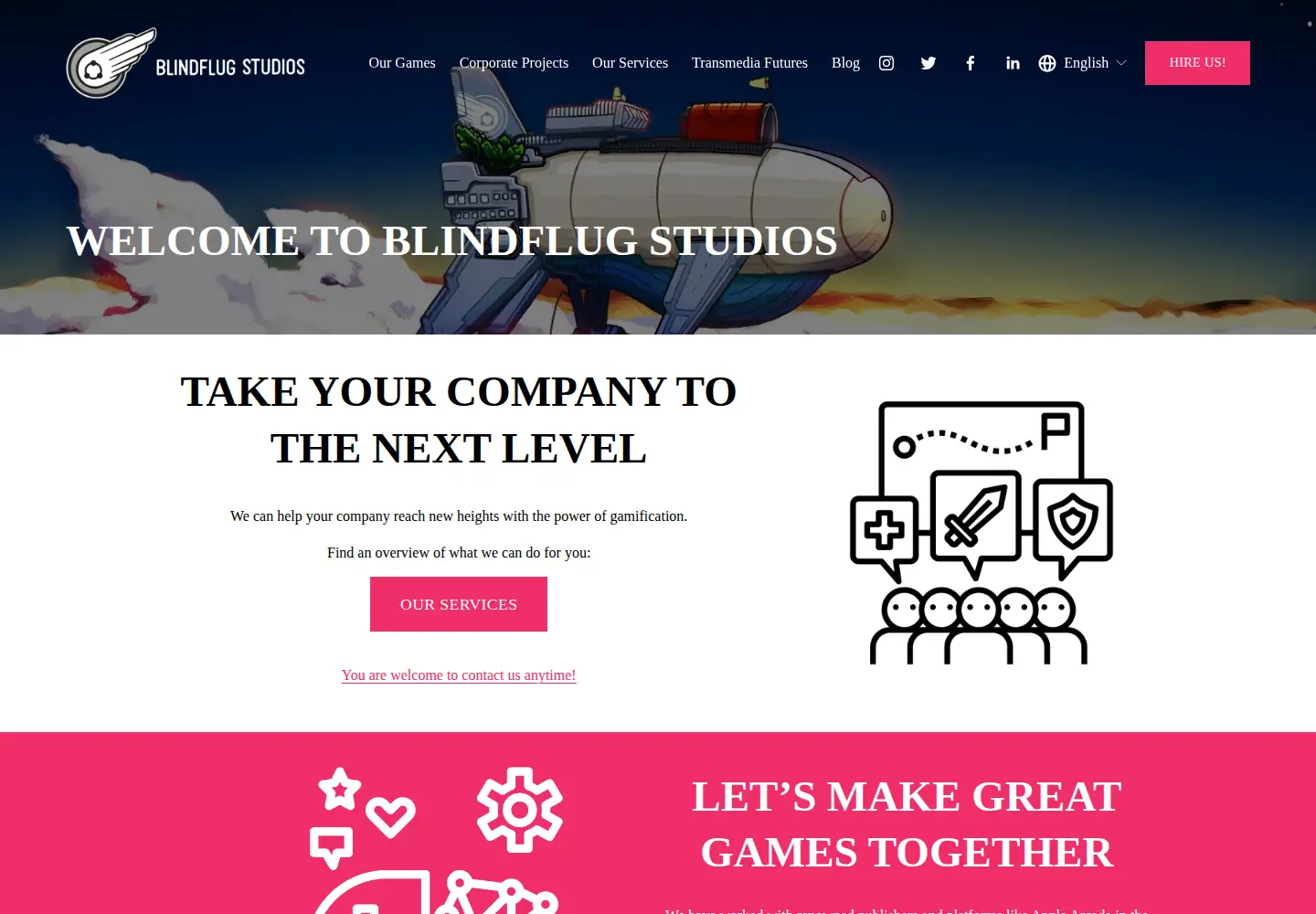 Screenshot of blindflugstudios.com