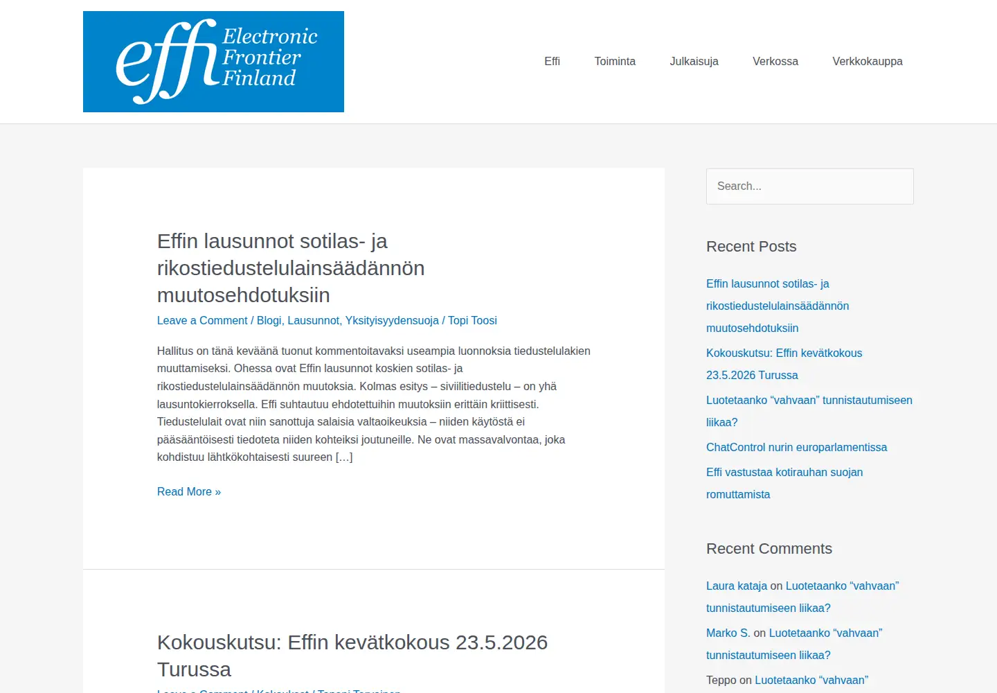 Screenshot of effi.org