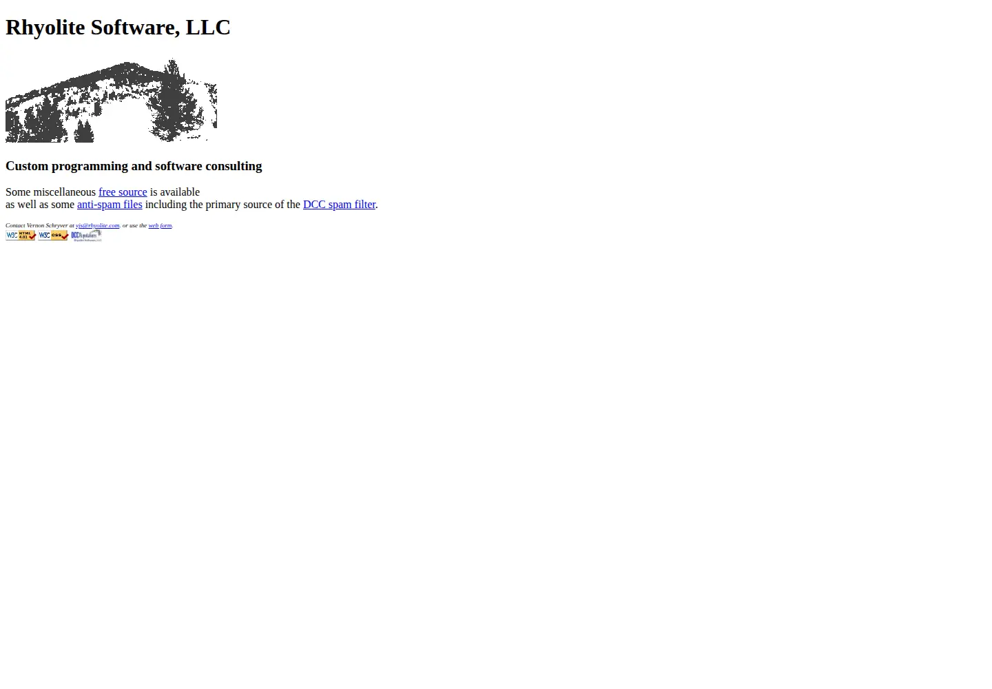 Screenshot of rhyolite.com