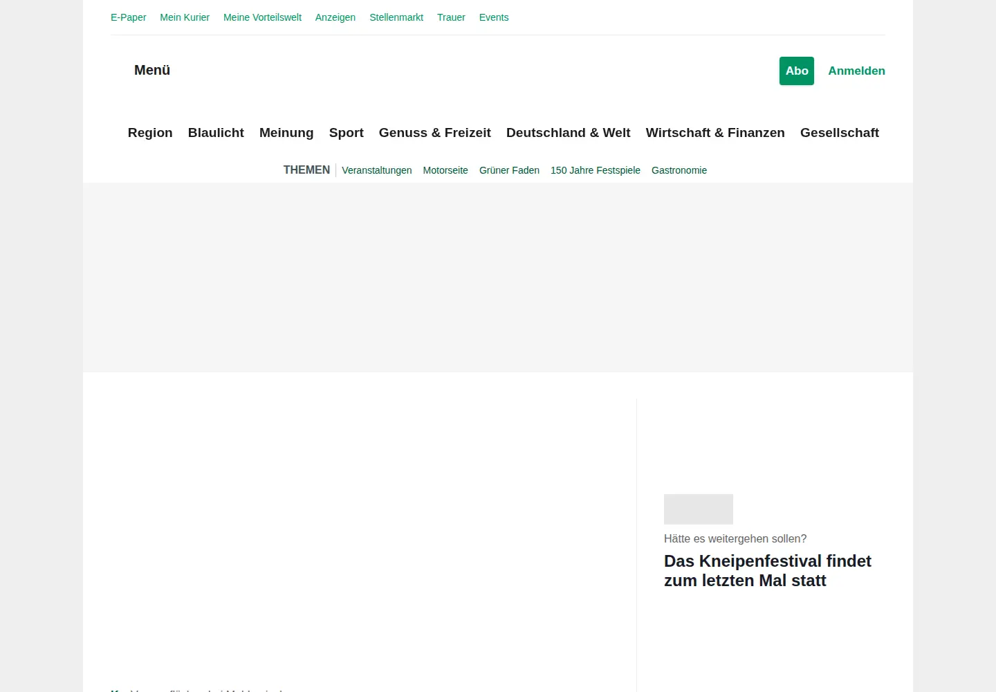 Screenshot of nordbayerischer-kurier.de