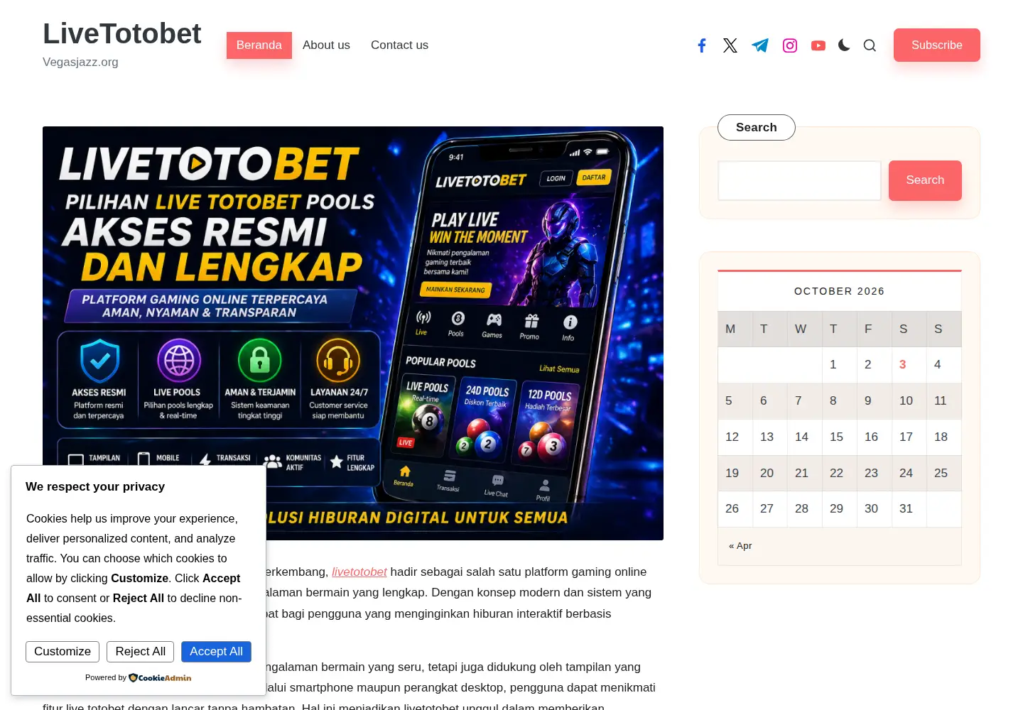Screenshot of vegasjazz.org