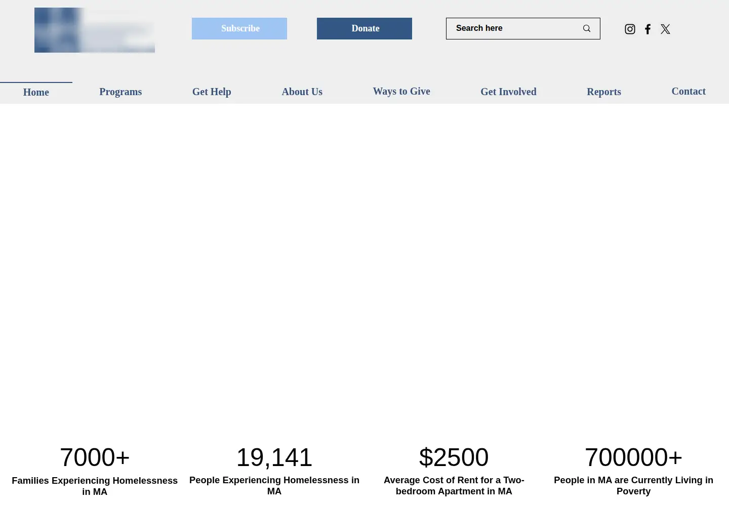 Screenshot of mahomeless.org