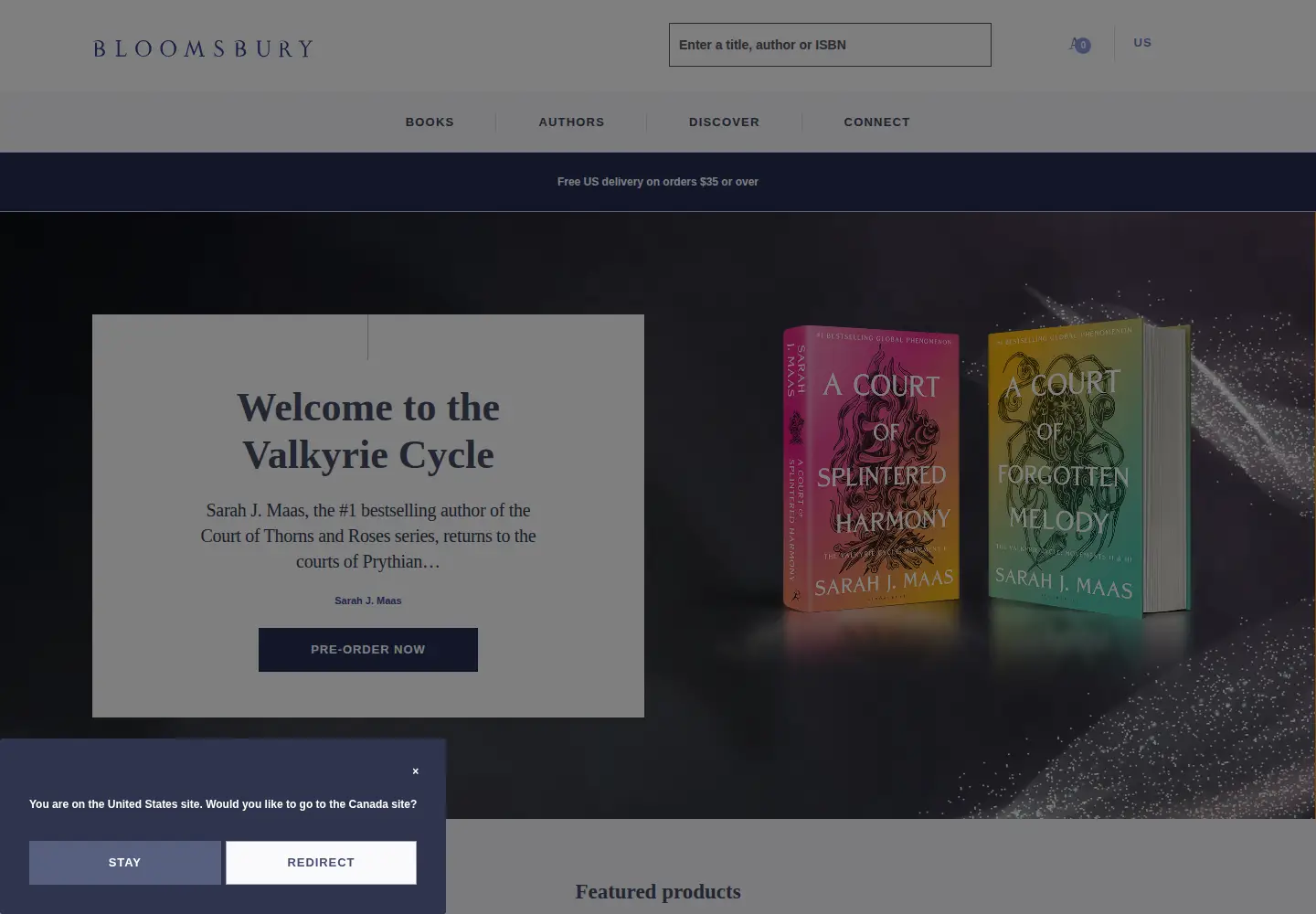 Screenshot of bloomsburyusa.com