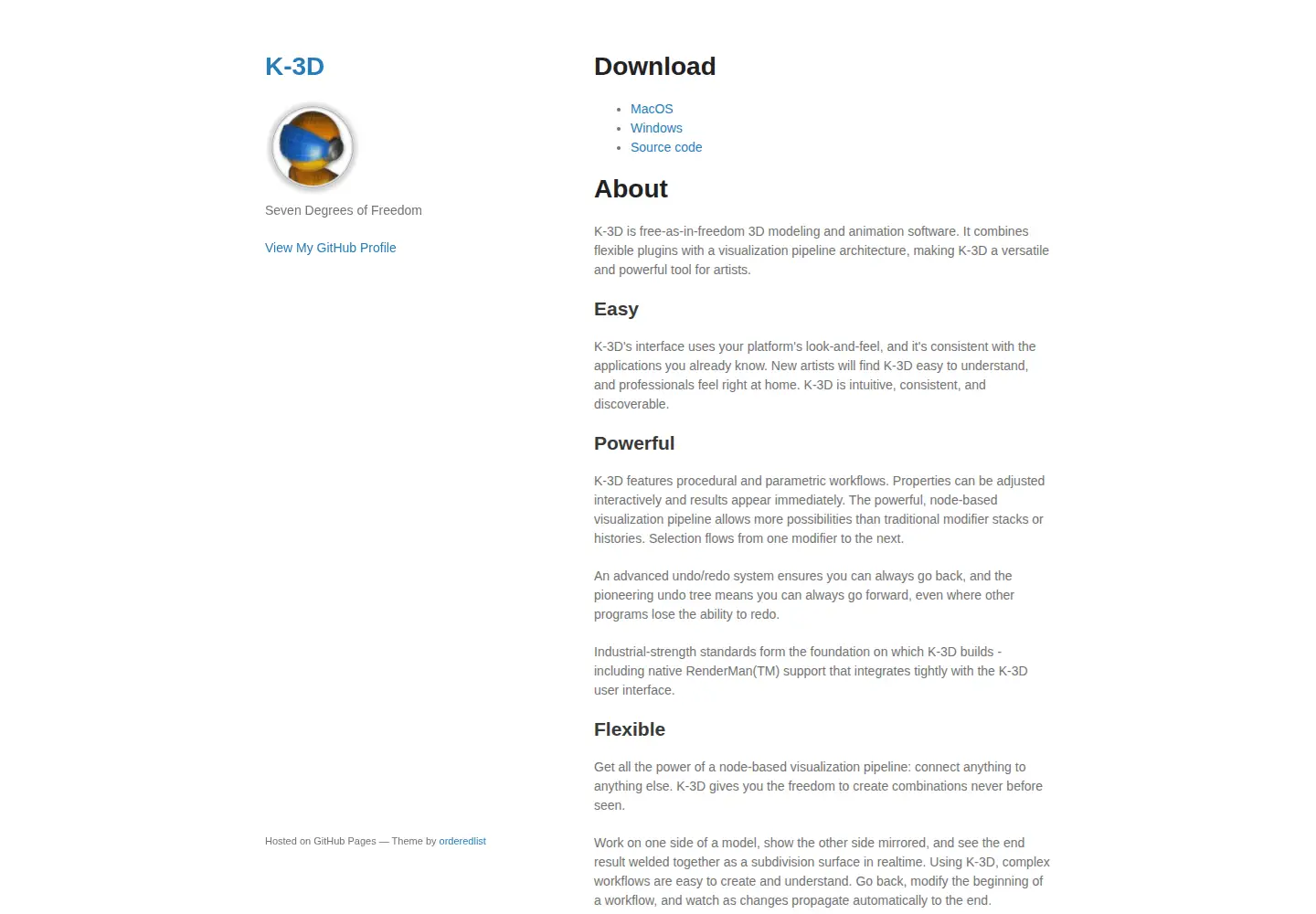Screenshot of k-3d.org