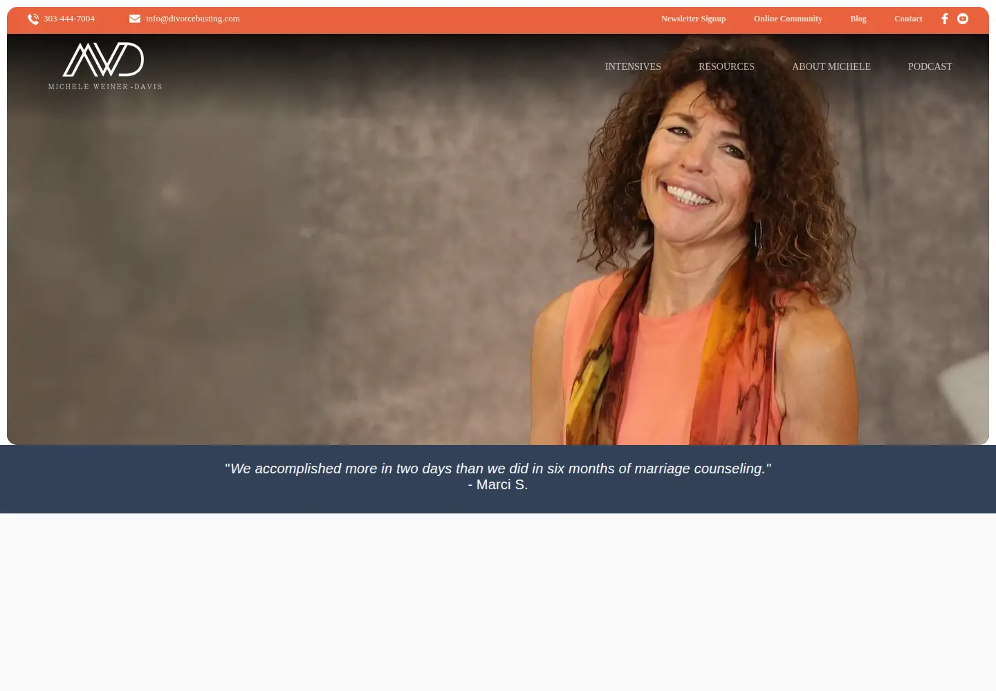 Screenshot of divorcebusting.com