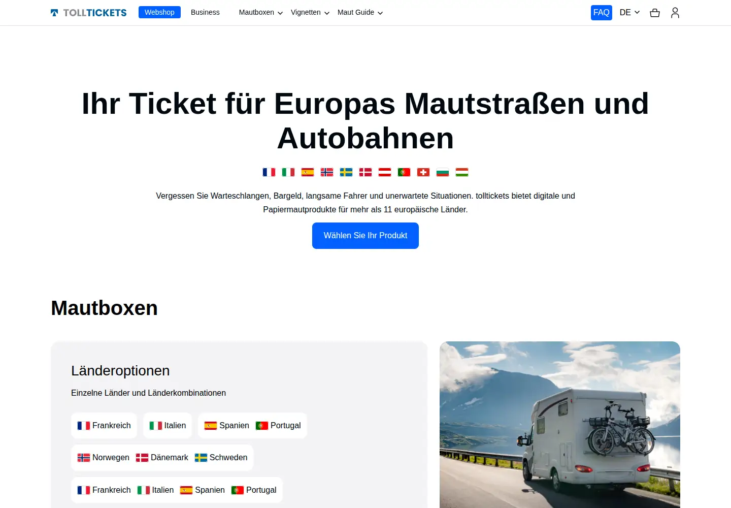 Screenshot of tolltickets.com