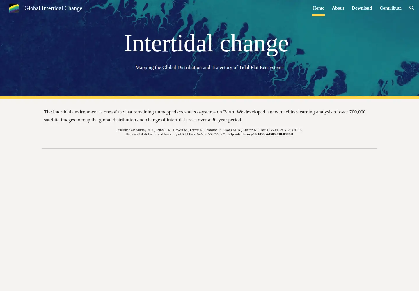 Screenshot of intertidal.app
