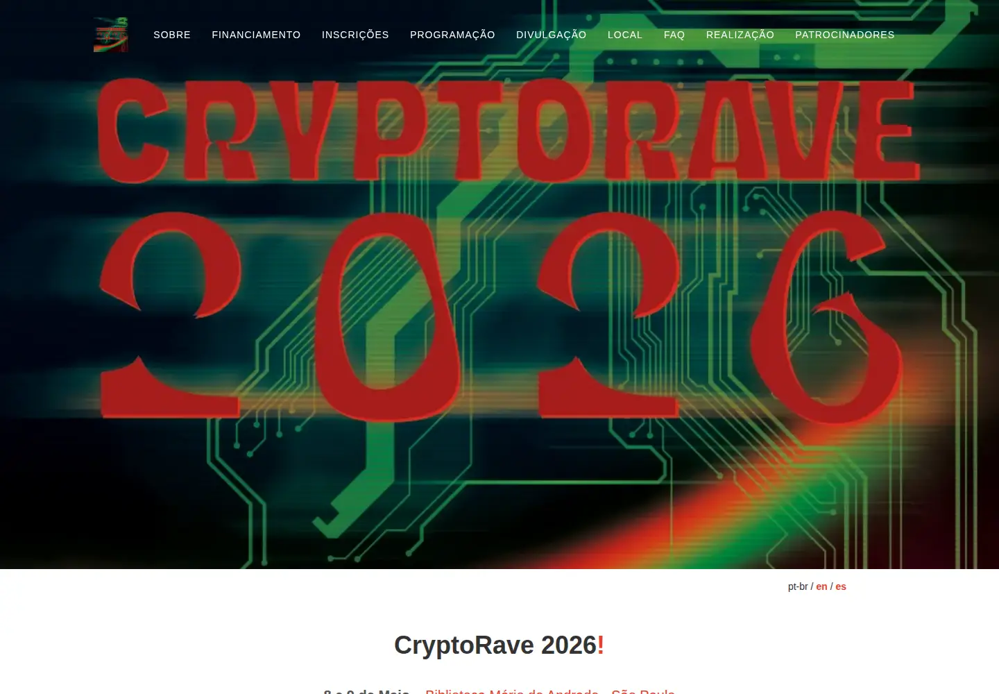 Screenshot of cryptorave.org