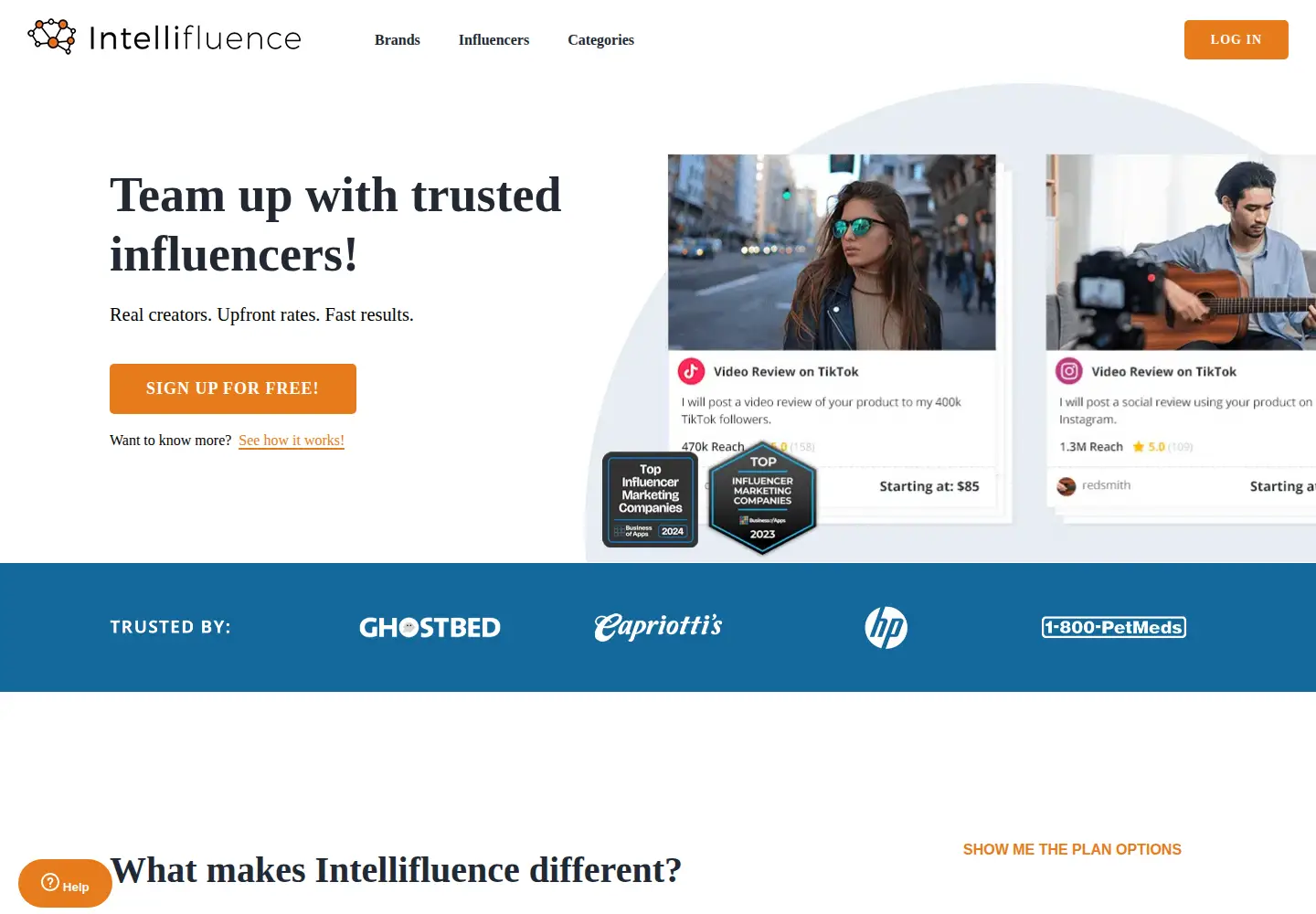 Screenshot of intellifluence.com