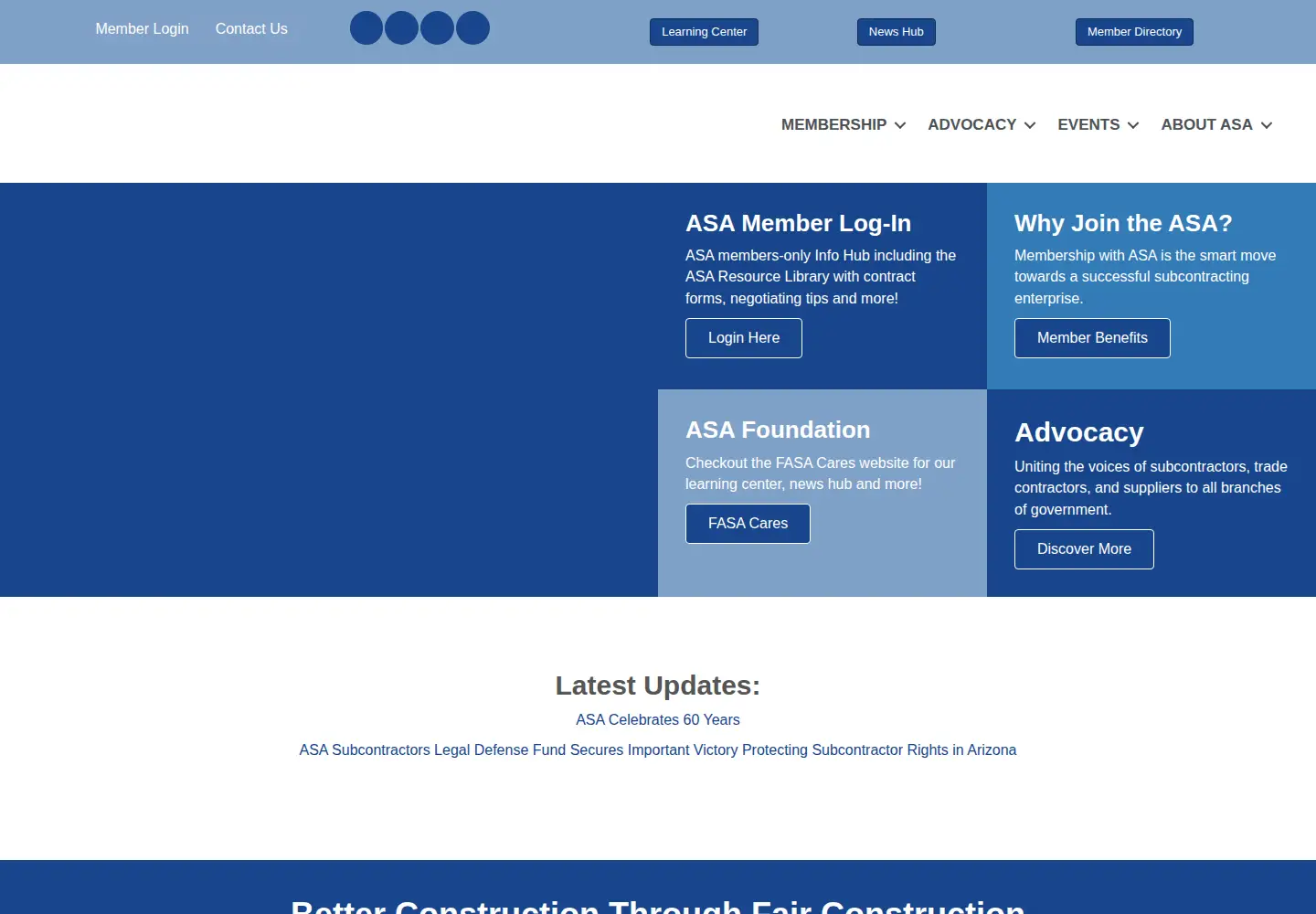 Screenshot of asaonline.com