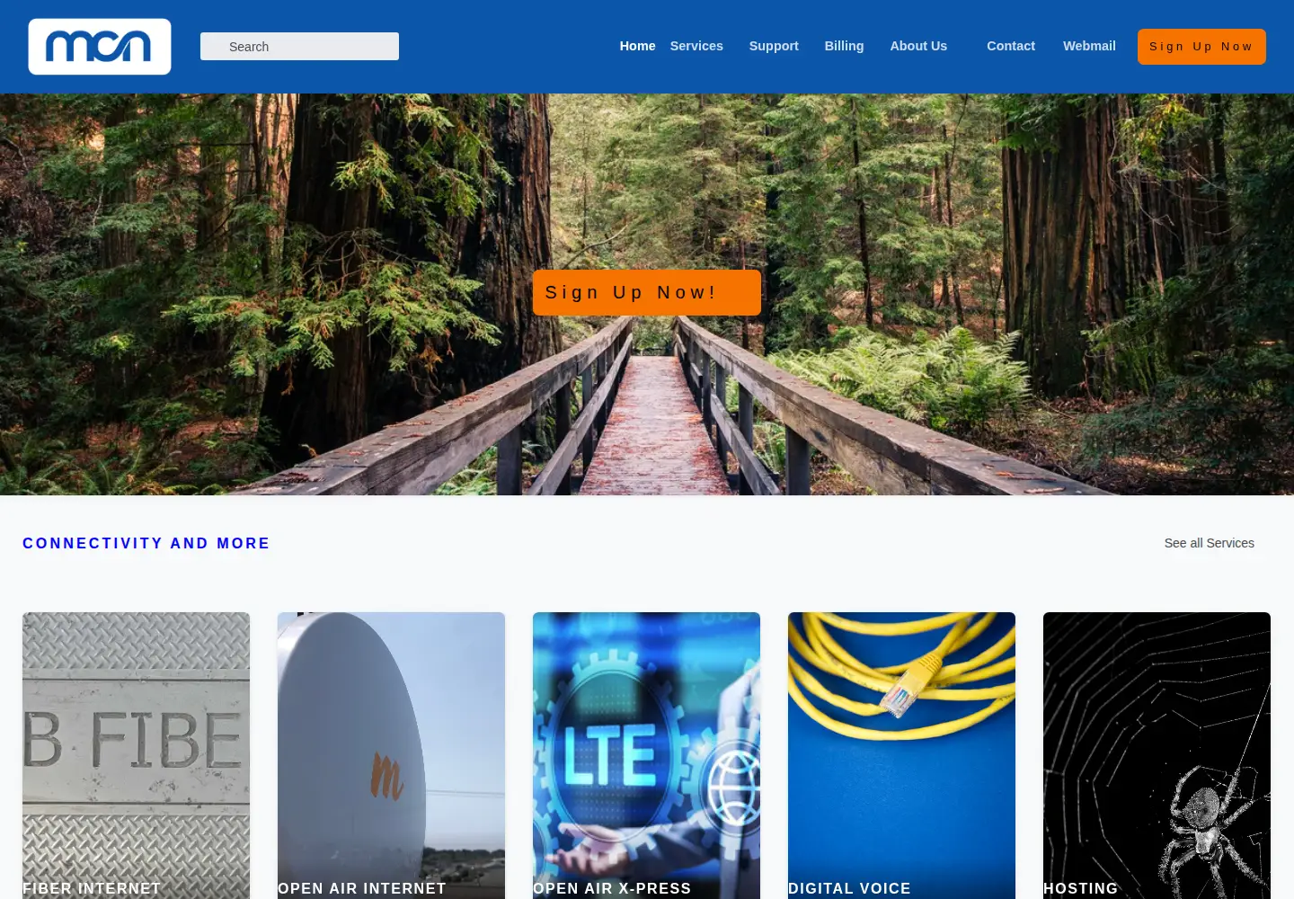 Screenshot of mcn.org
