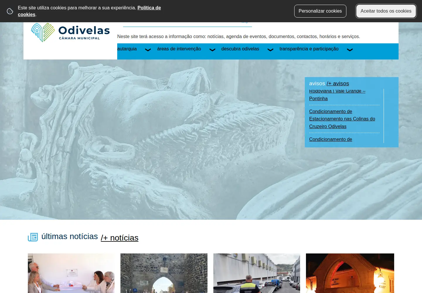 Screenshot of cm-odivelas.pt