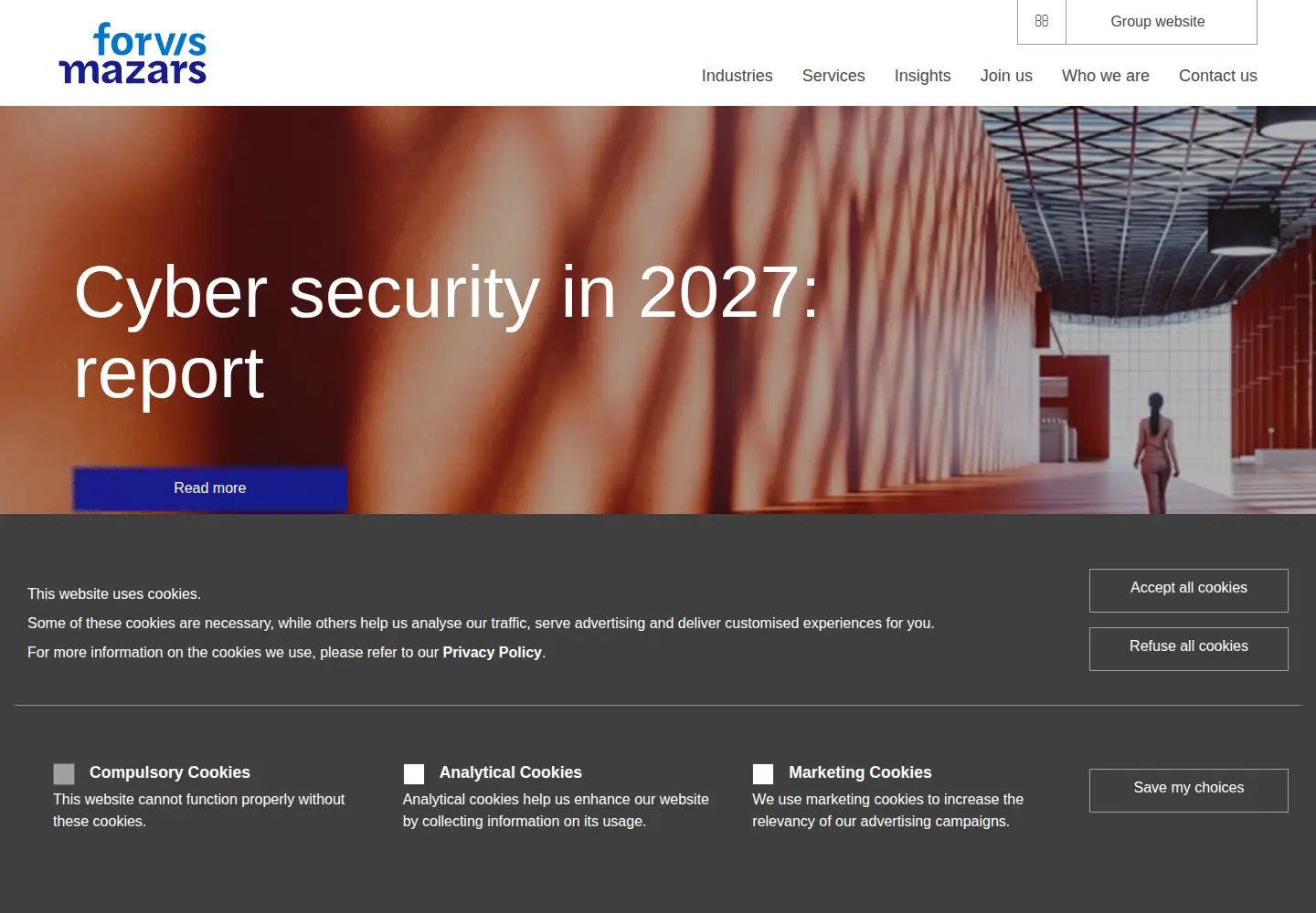 Screenshot of mazars.com