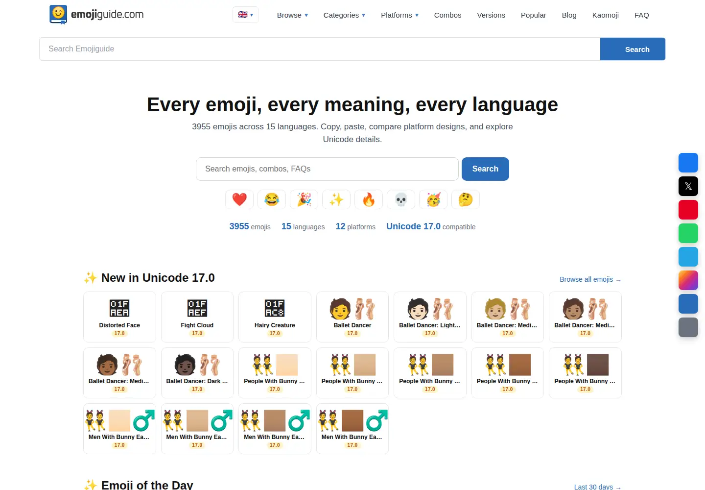 Screenshot of emojiguide.com