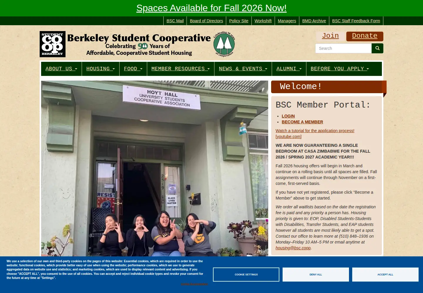 Screenshot of bsc.coop
