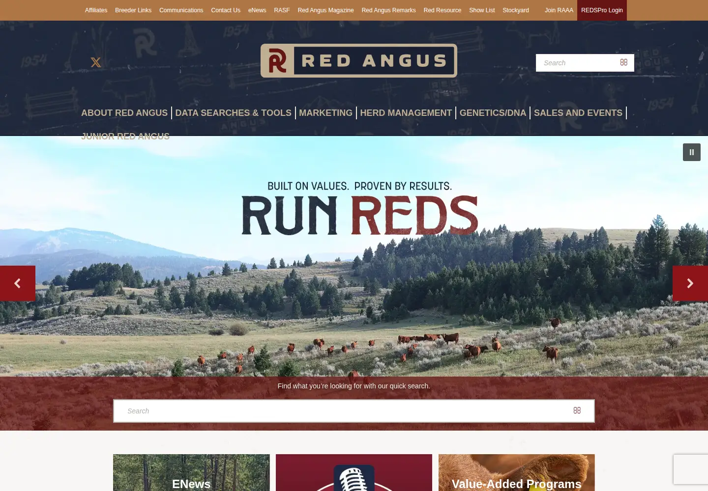 Screenshot of redangus.org