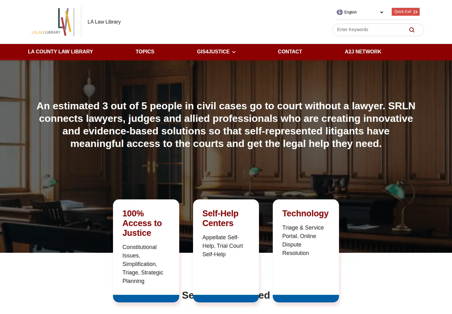 Captured homepage of srln.org in the current scan
