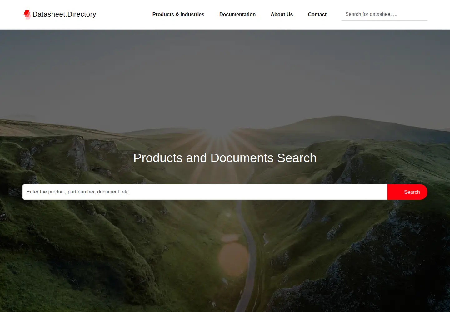 Captured homepage of datasheet.directory in the current scan