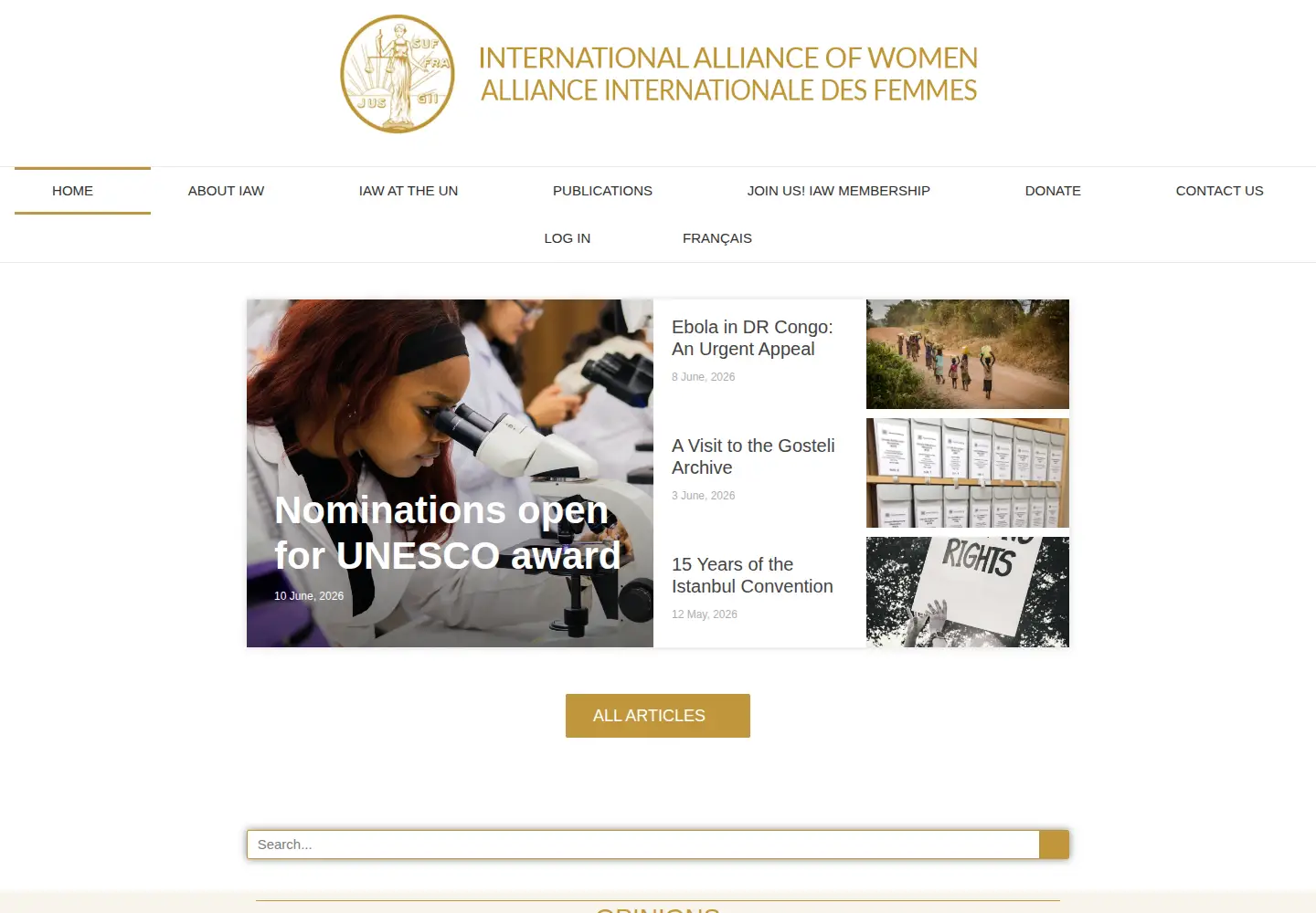Screenshot of womenalliance.org