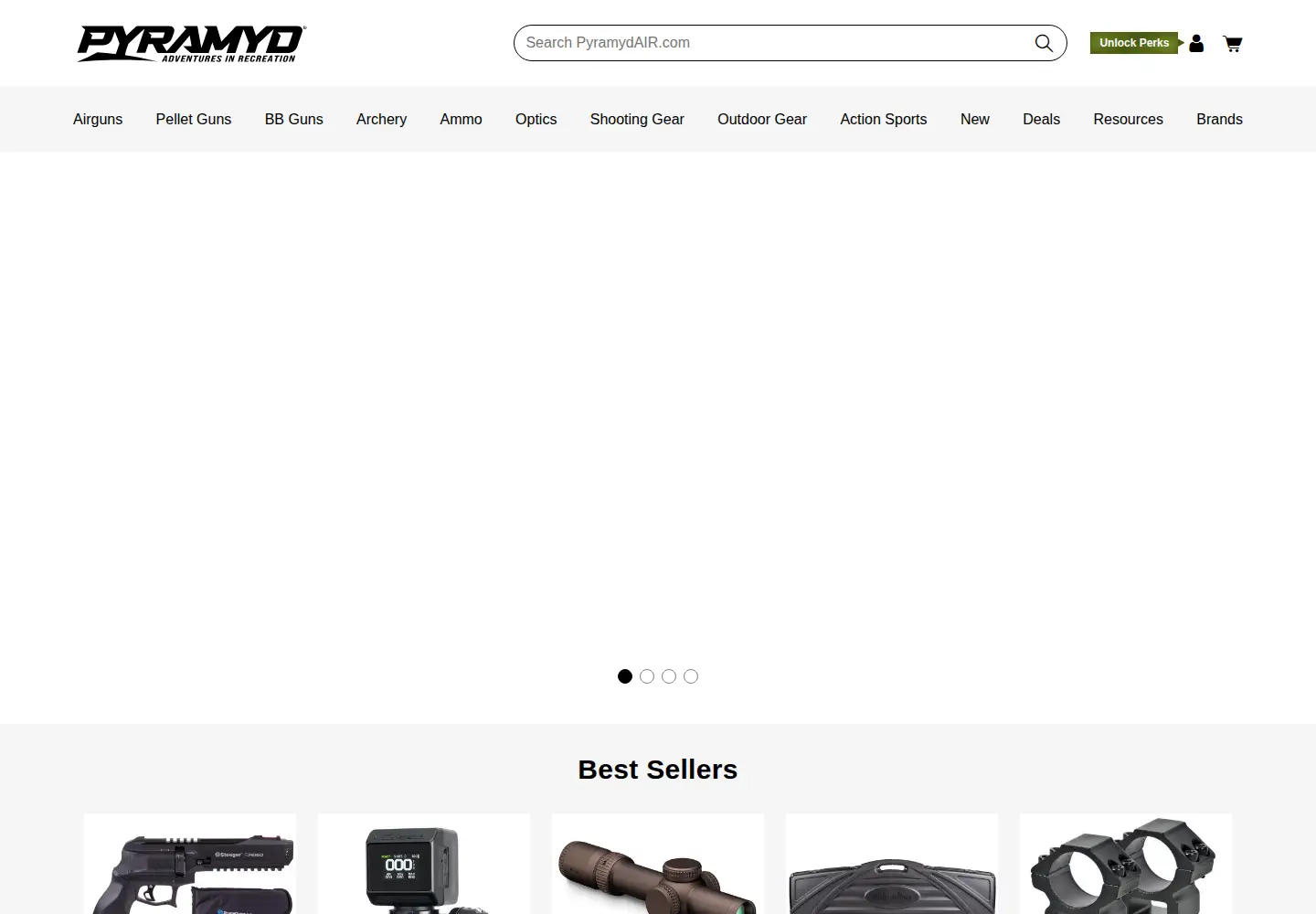 Screenshot of pyramydair.com