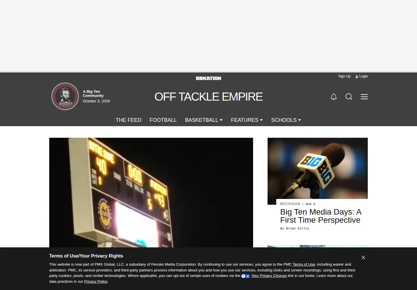 Screenshot of offtackleempire.com