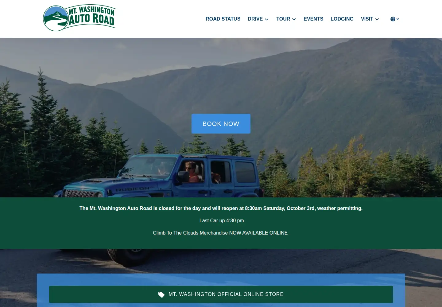 Screenshot of mt-washington.com