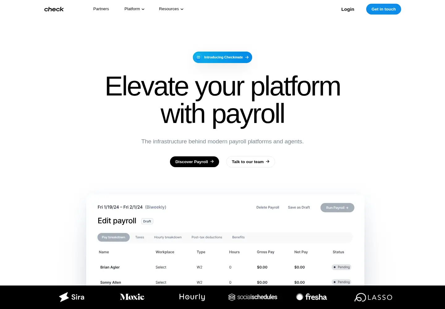Screenshot of checkhq.com