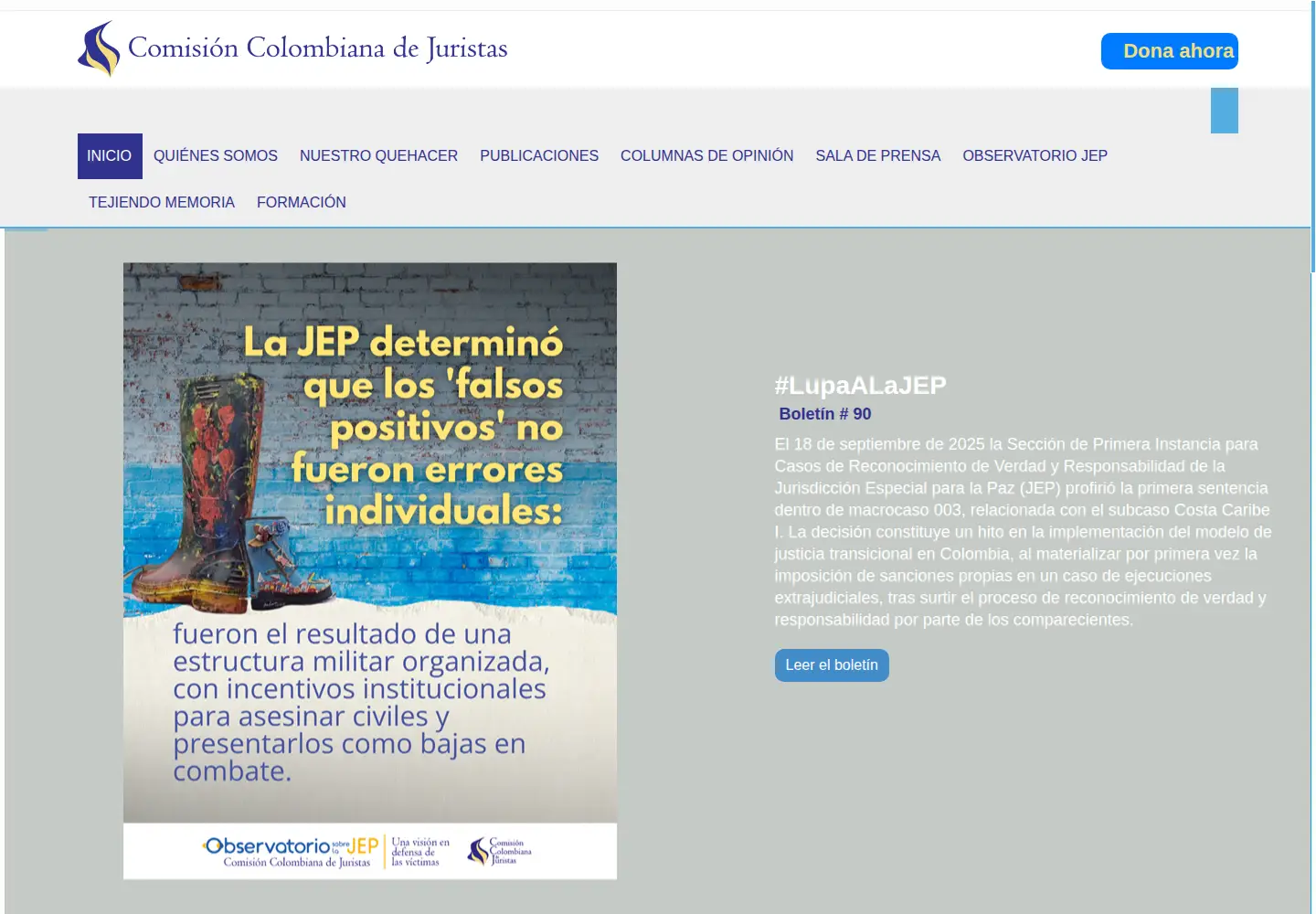 Screenshot of coljuristas.org