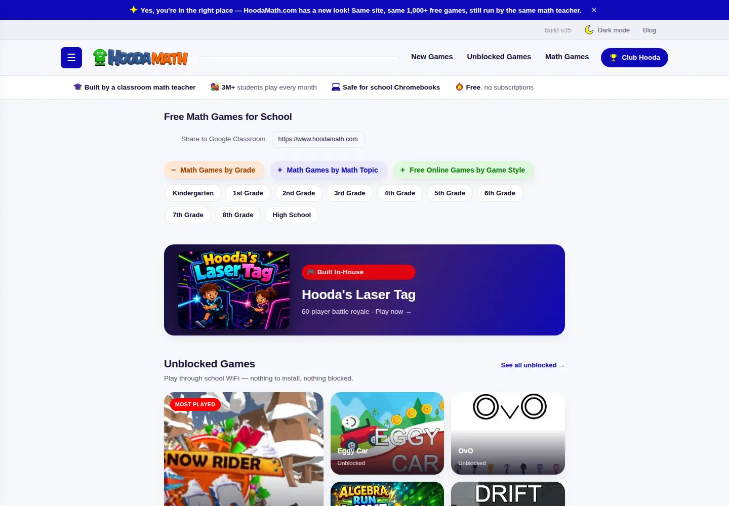 Screenshot of hoodamath.com