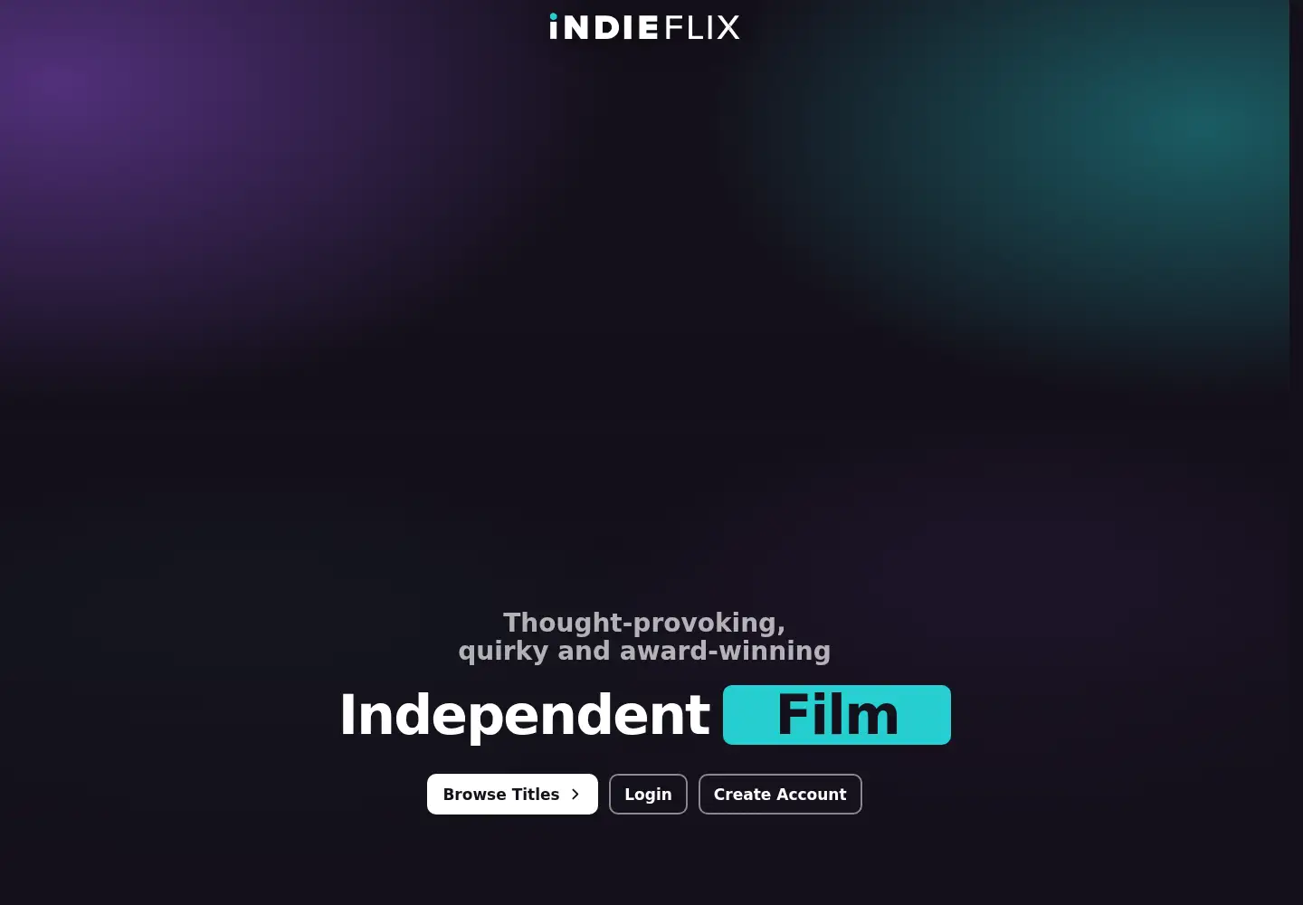 Screenshot of indieflix.com