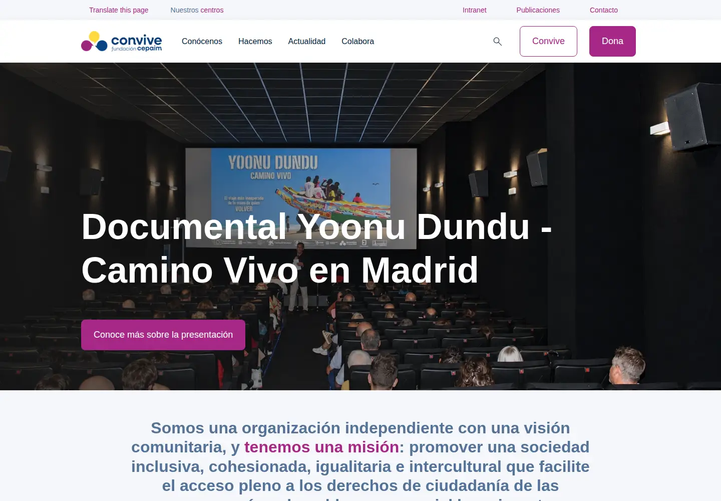 Screenshot of cepaim.org