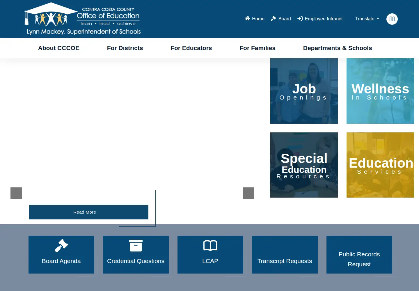 Screenshot of cccoe.k12.ca.us