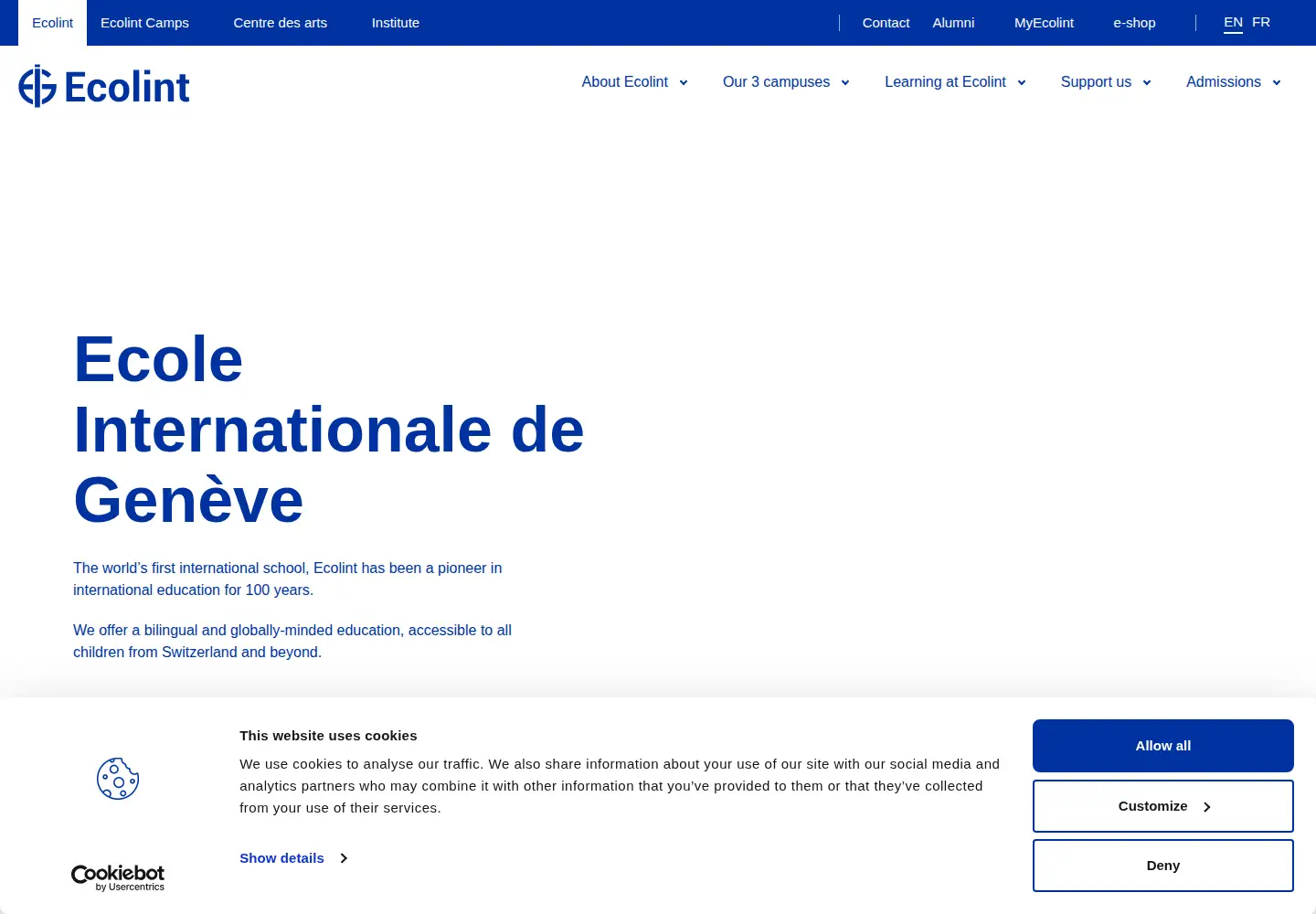 Screenshot of ecolint.ch