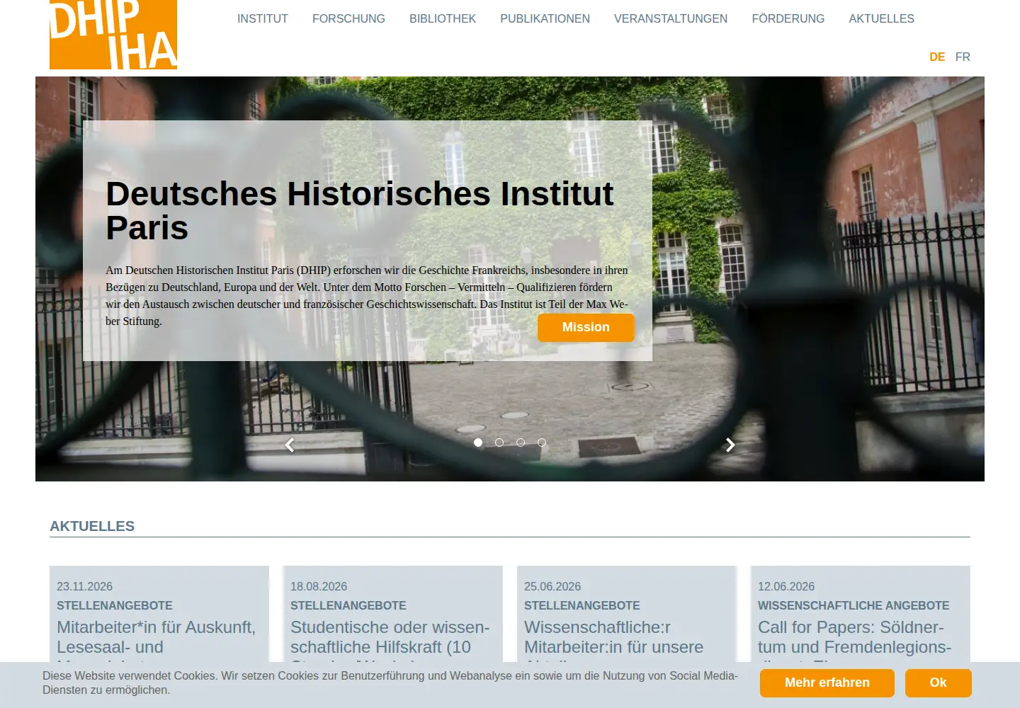Screenshot of dhi-paris.fr