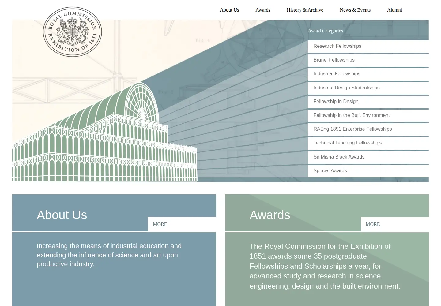 Screenshot of royalcommission1851.org