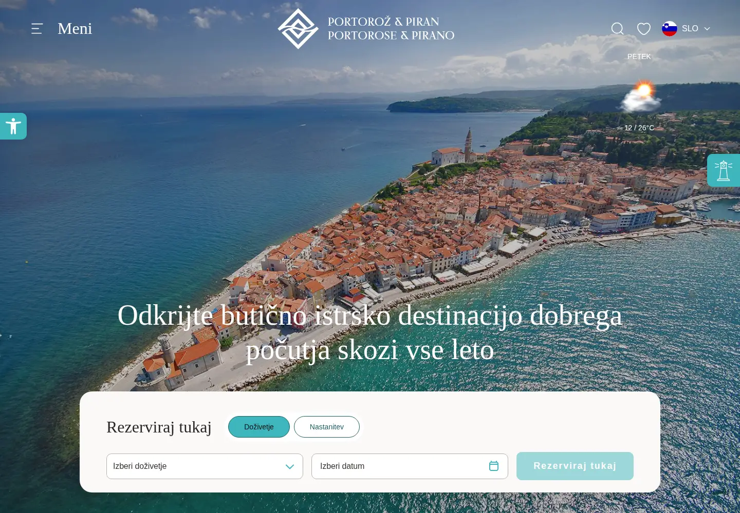 Screenshot of portoroz.si