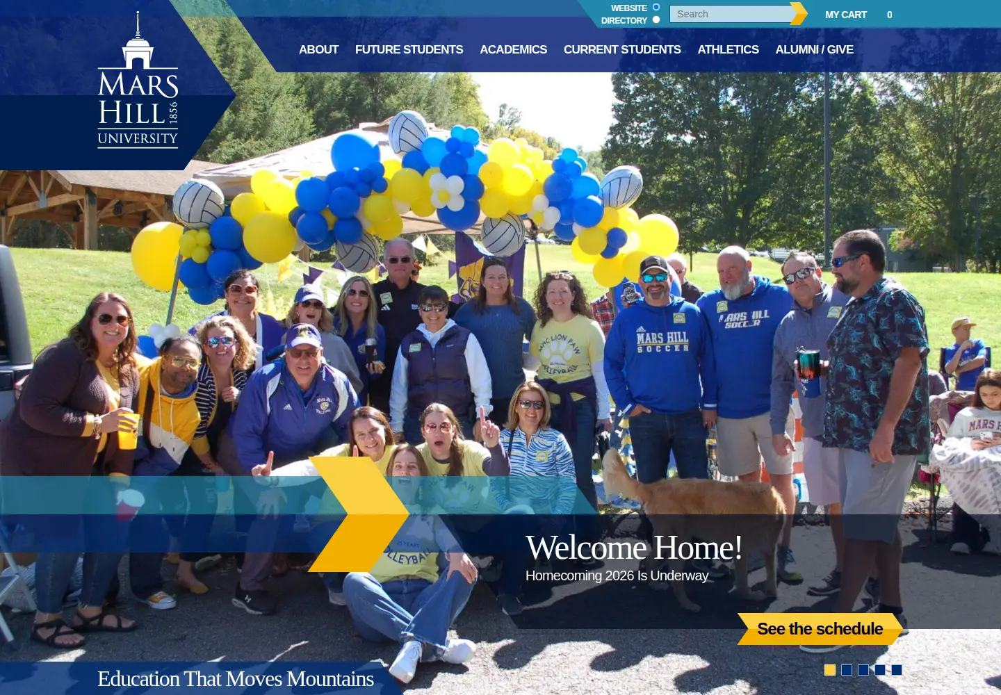 Screenshot of mhu.edu