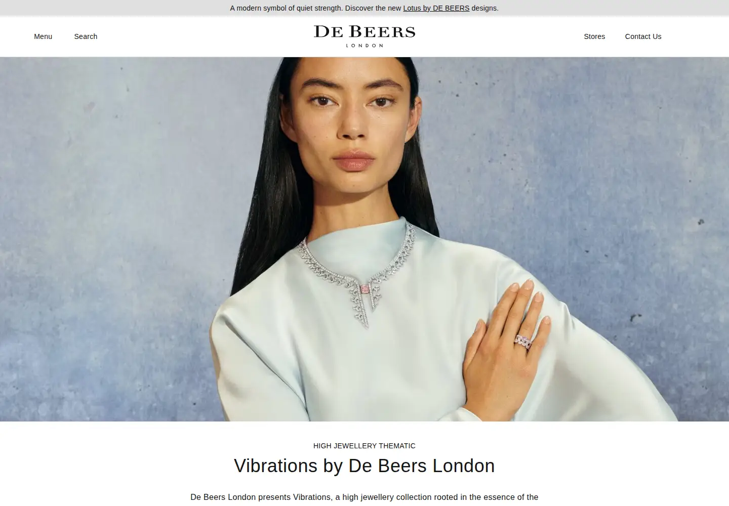 Screenshot of debeers.com
