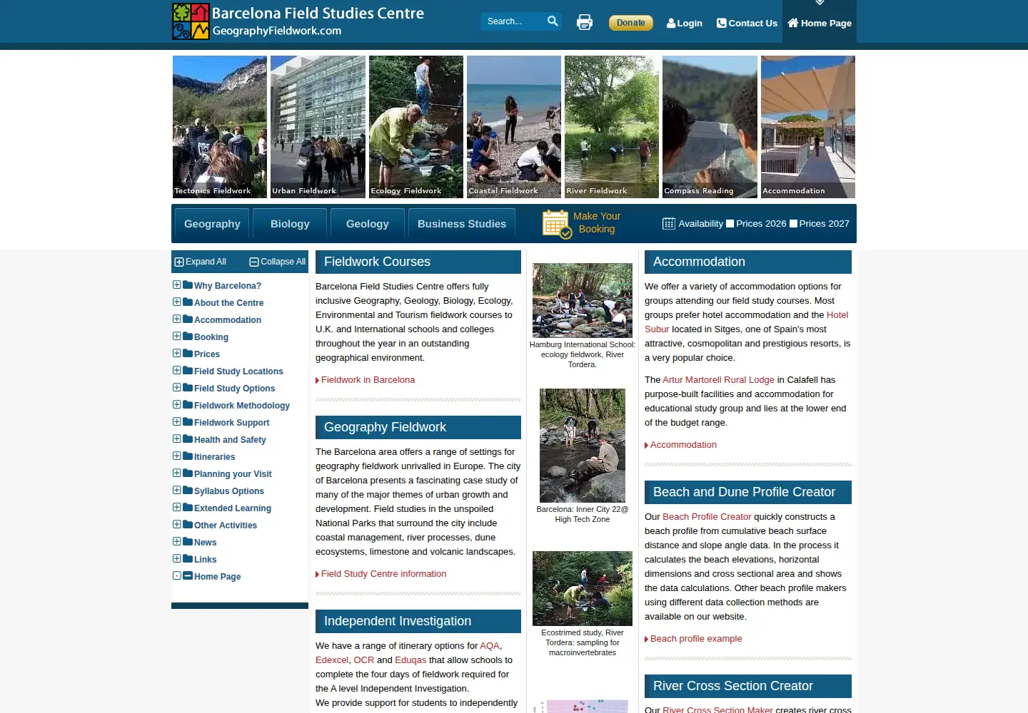 Screenshot of geographyfieldwork.com
