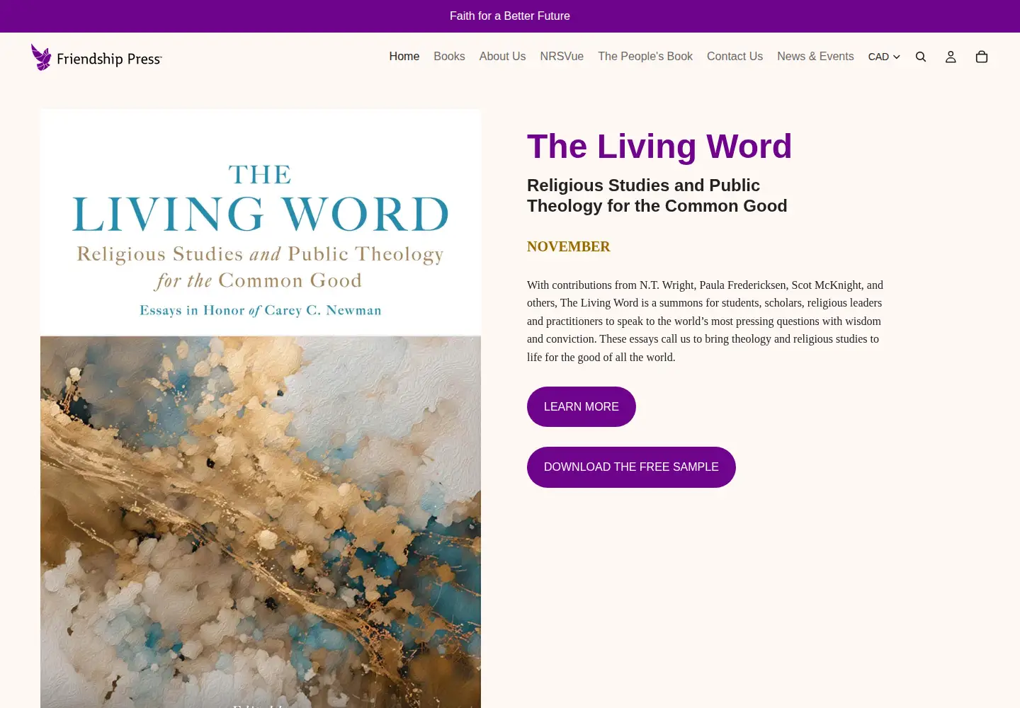 Screenshot of friendshippress.org